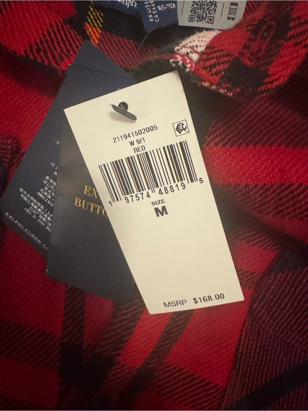 Polo by Ralph Lauren Red Plaid Flannel Shirt - Picture 3 of 4